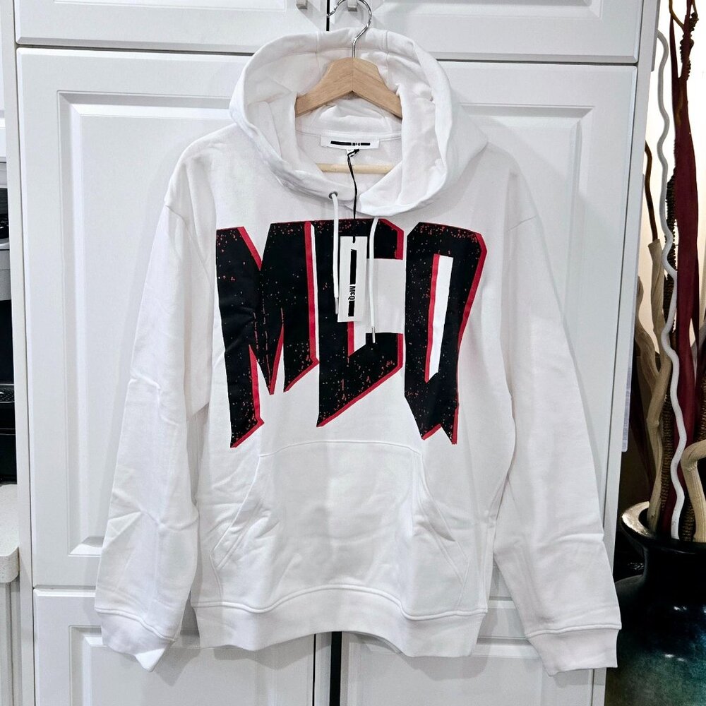 Alexander McQueen Logo-Print Hooded Sweatshirt